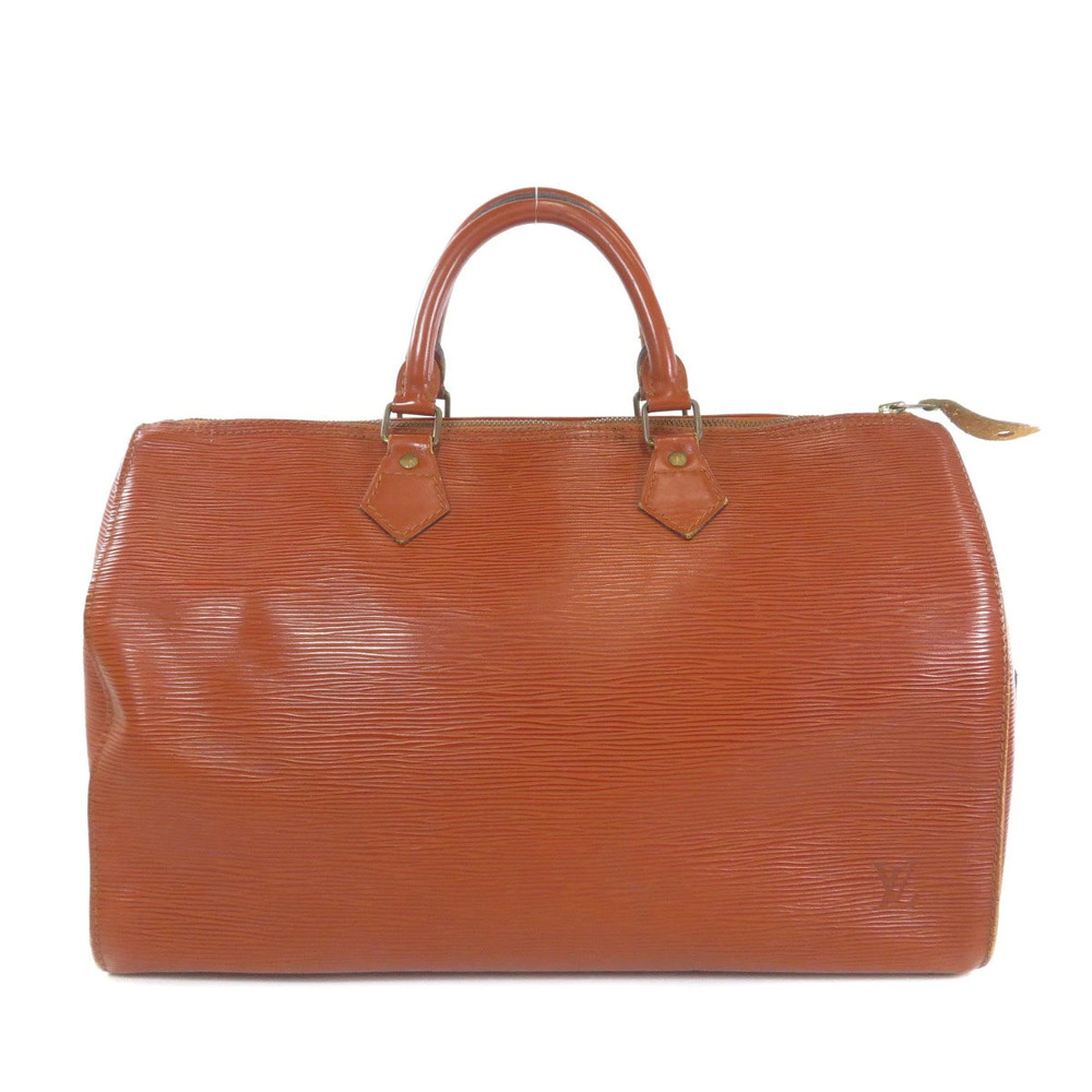 Louis Vuitton Leather Bag Epi Boston Speedy Black